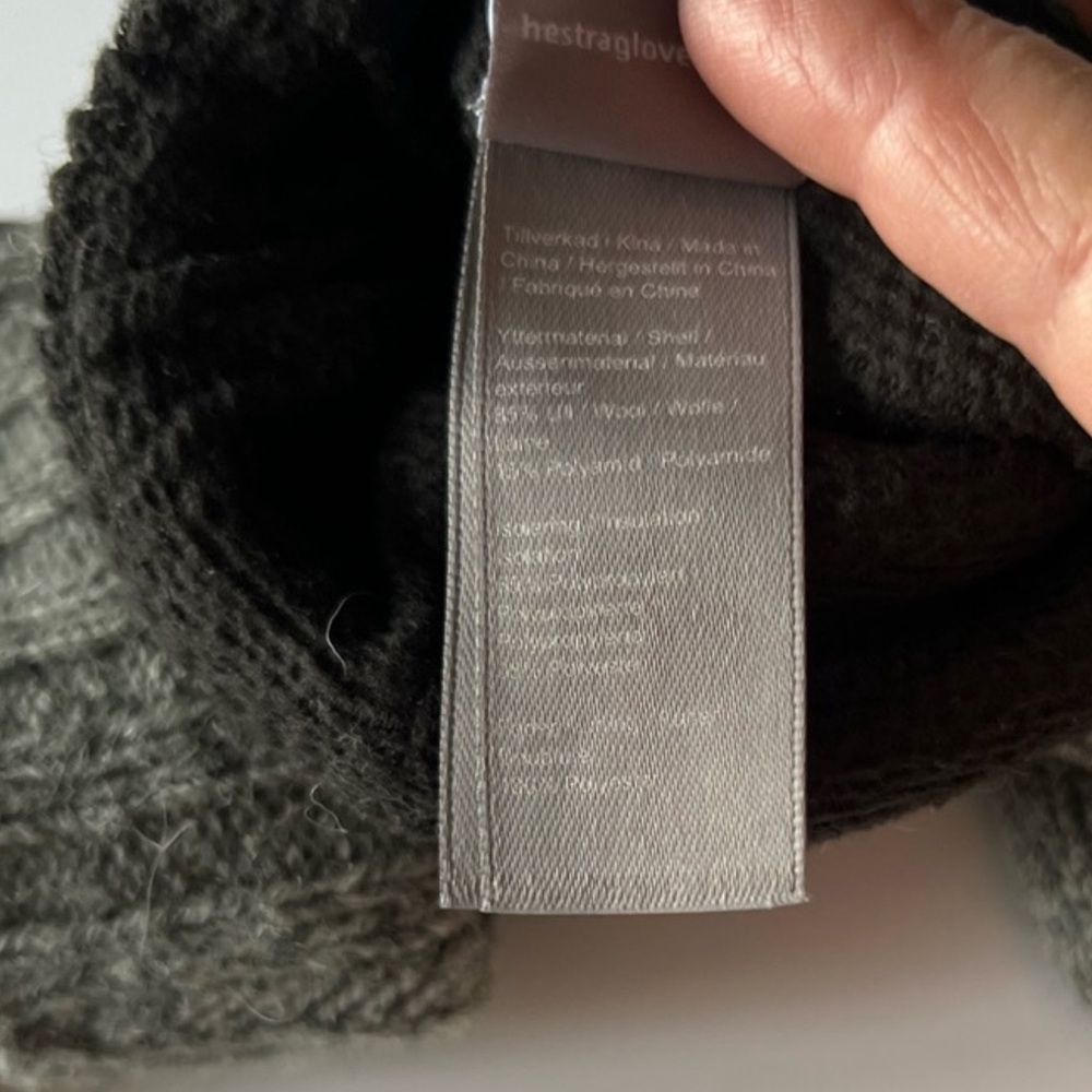 HESTRA MENS BASIC WOOL GLOVES GREY SIZE 11 L/XL NWOT - Picture 7 of 8